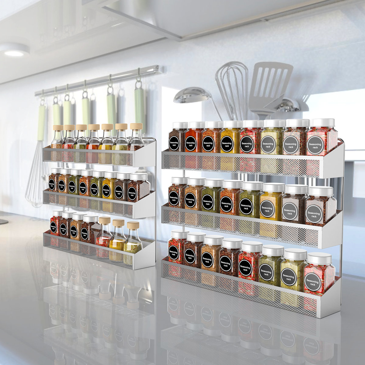 Wall Spice Rack (Set of 2)